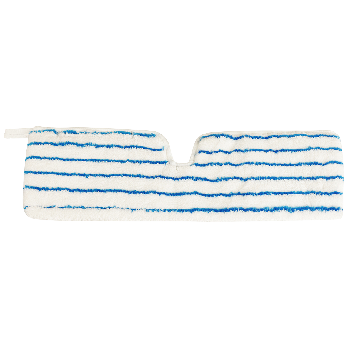 Recambio de fregona plana de microfibra a rayas azules y blancas