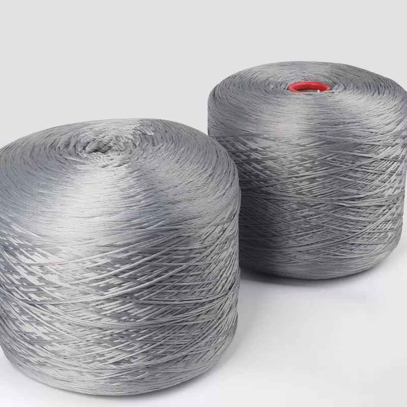 Hilo de microfibra de hebra combinada gris