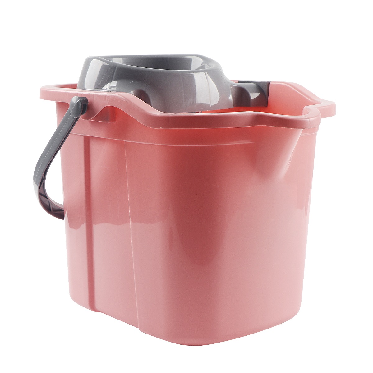 Cubo de trapeador de plástico rosa